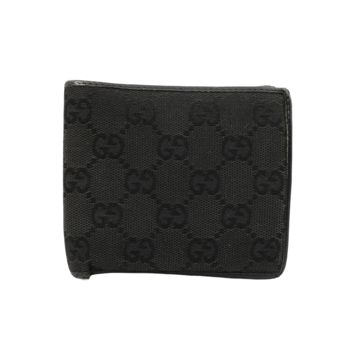 Black GG Canvas Bi-Fold Wallet