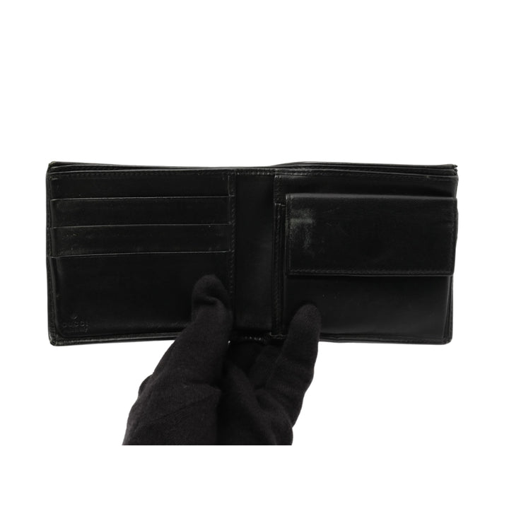 Black GG Canvas Bi-Fold Wallet