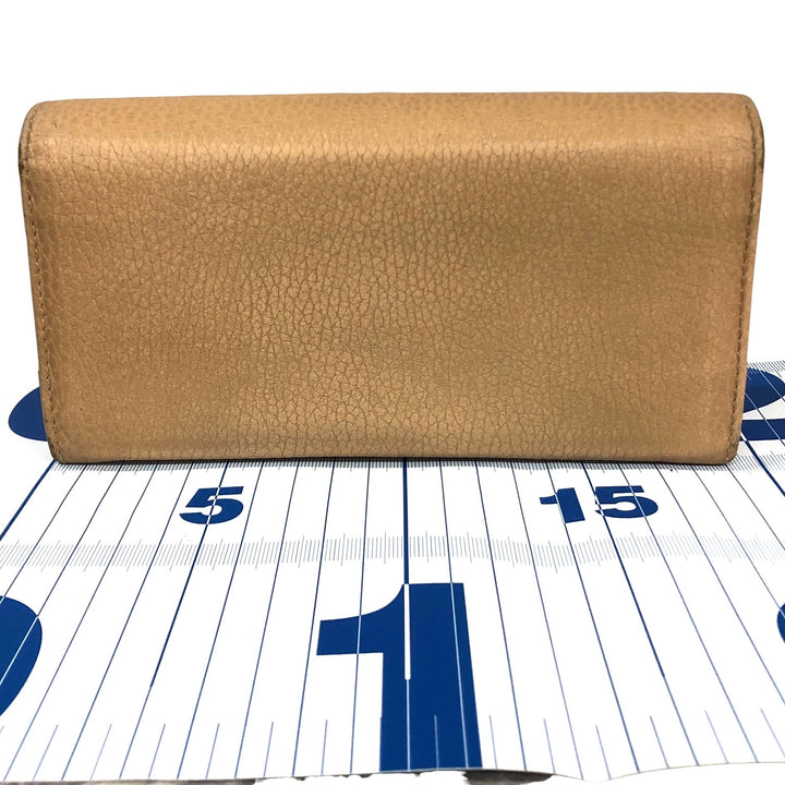 Beige Long Wallet