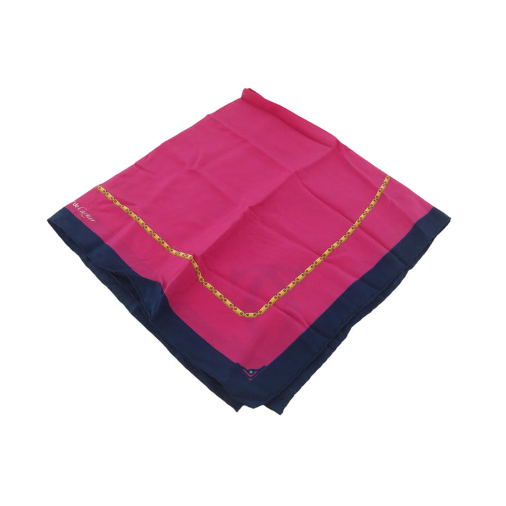 Navy Blue Silk Scarf