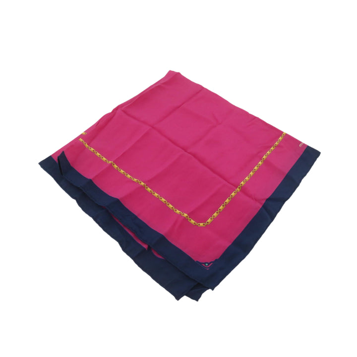 Navy Blue Silk Scarf
