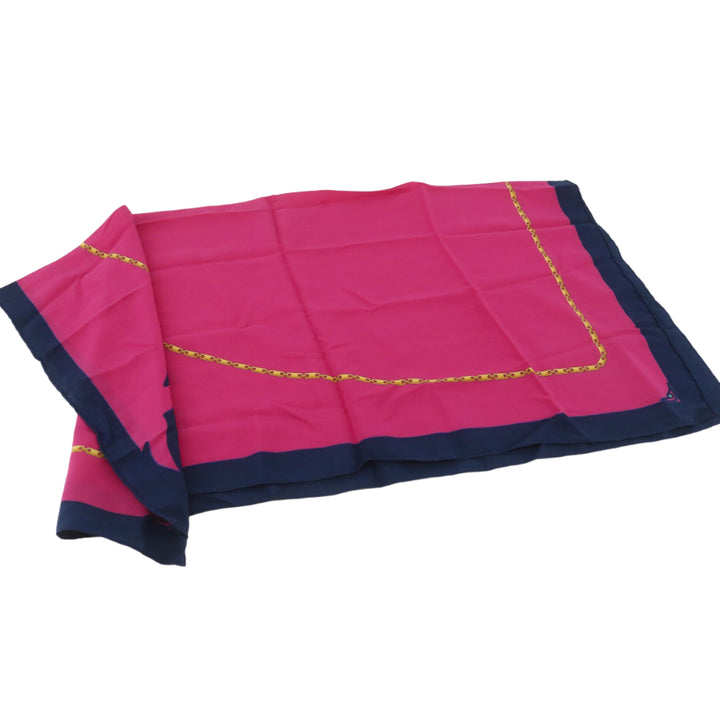 Navy Blue Silk Scarf
