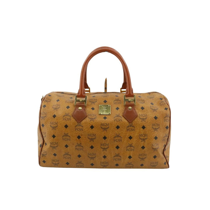 Brown Visetos Boston Bag