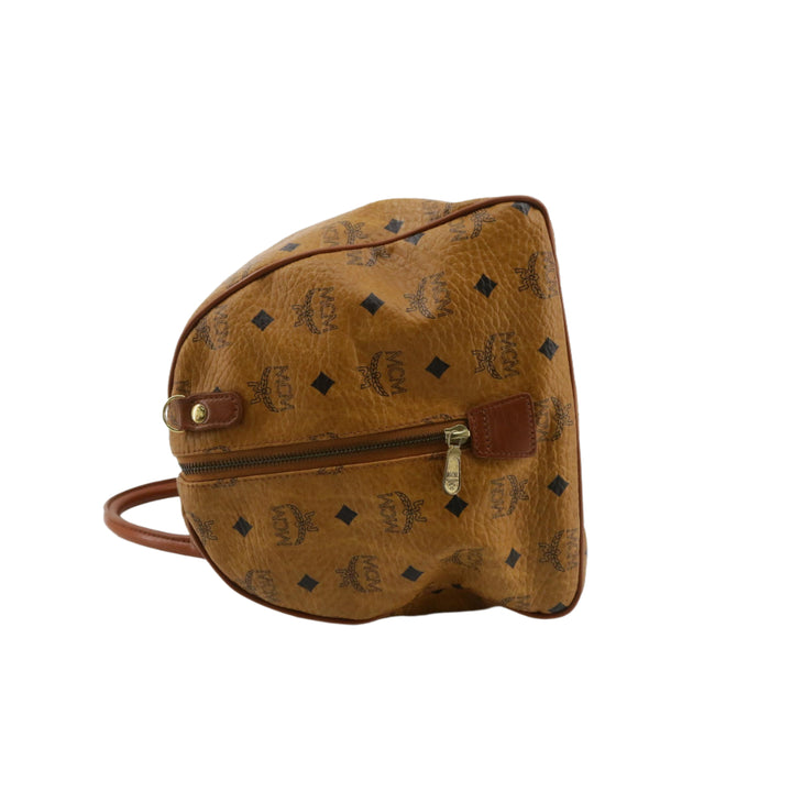 Brown Visetos Boston Bag