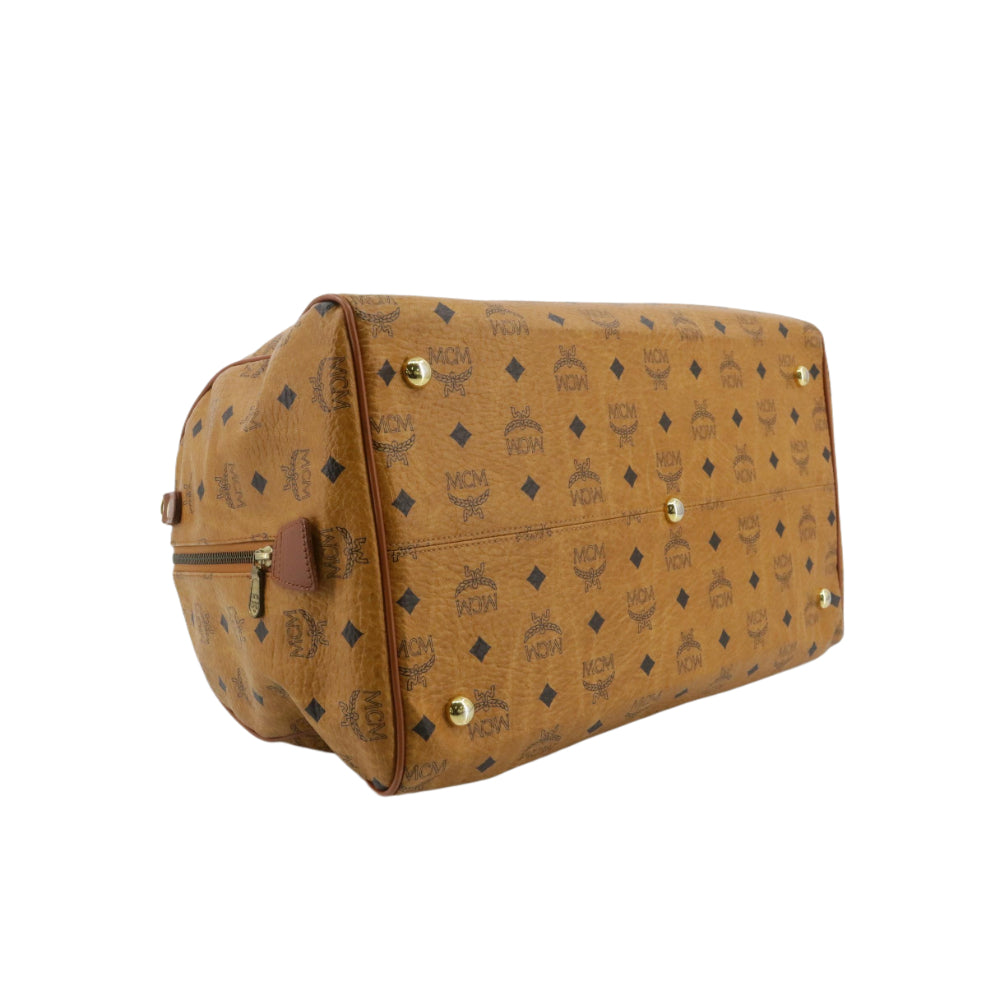 Brown Visetos Boston Bag