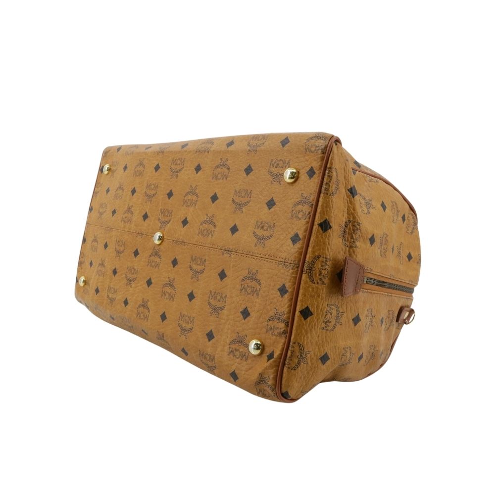 Brown Visetos Boston Bag