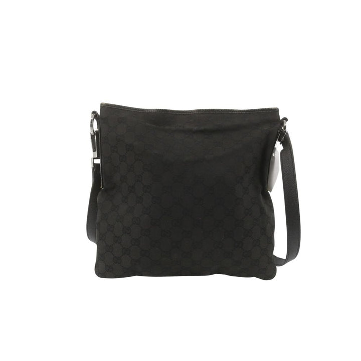 Black GG Canvas Shoulder Bag