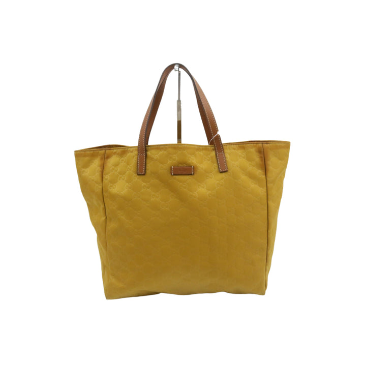 Yellow GG Nylon Tote Bag