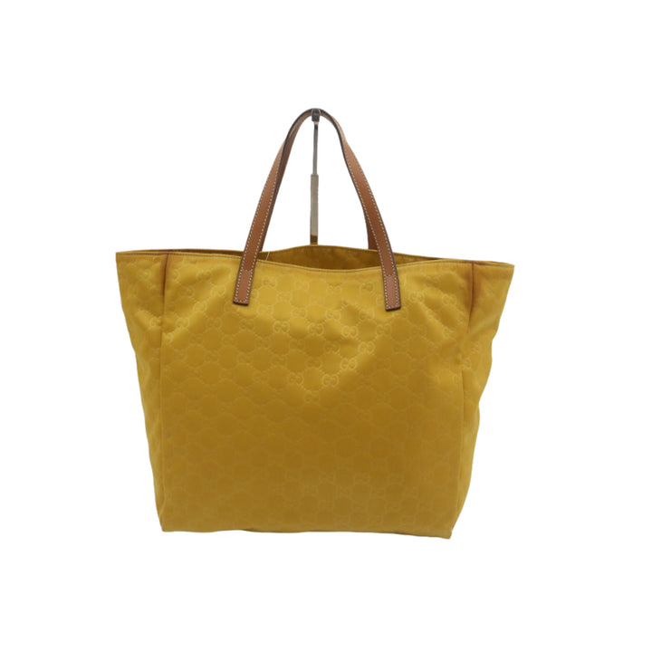 Yellow GG Nylon Tote Bag