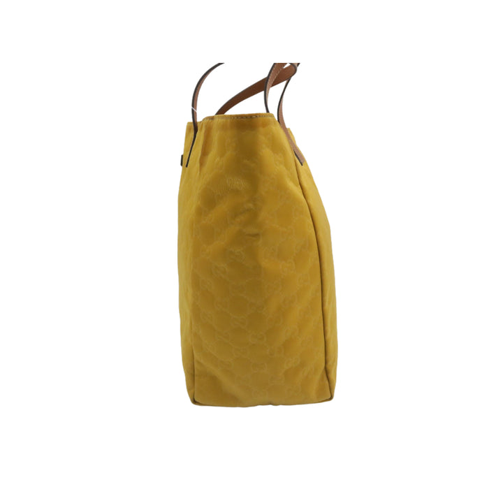 Yellow GG Nylon Tote Bag