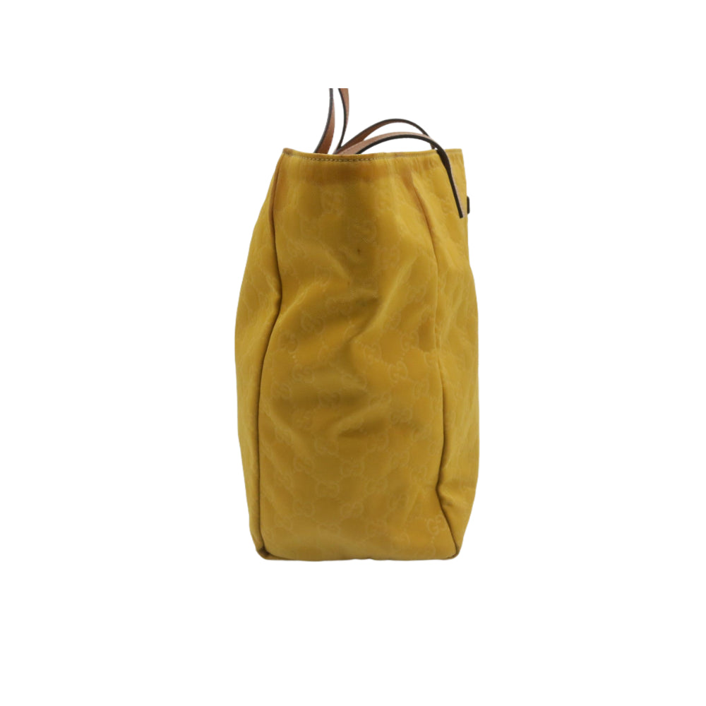 Yellow GG Nylon Tote Bag