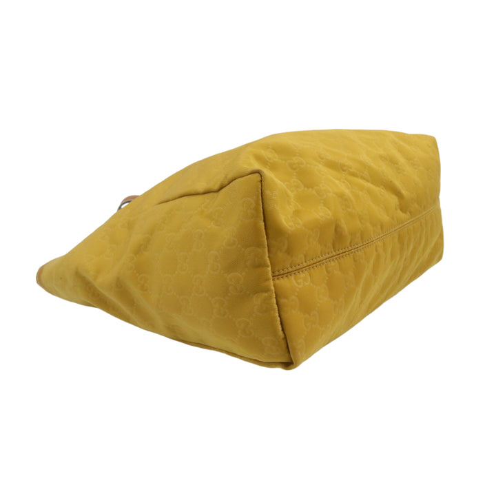 Yellow GG Nylon Tote Bag