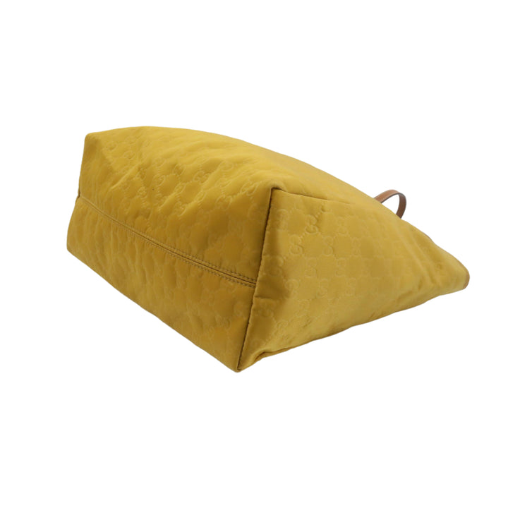 Yellow GG Nylon Tote Bag