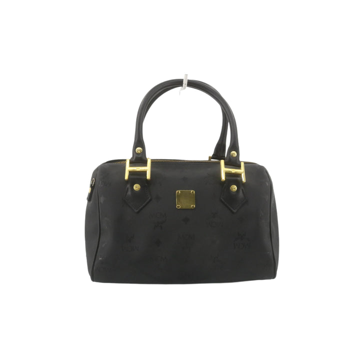 Black Visetos Boston Bag