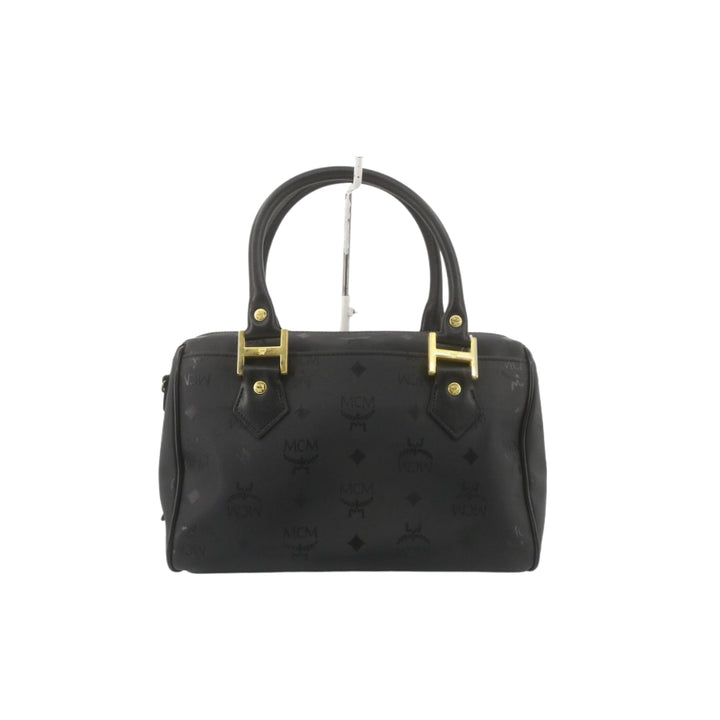 Black Visetos Boston Bag