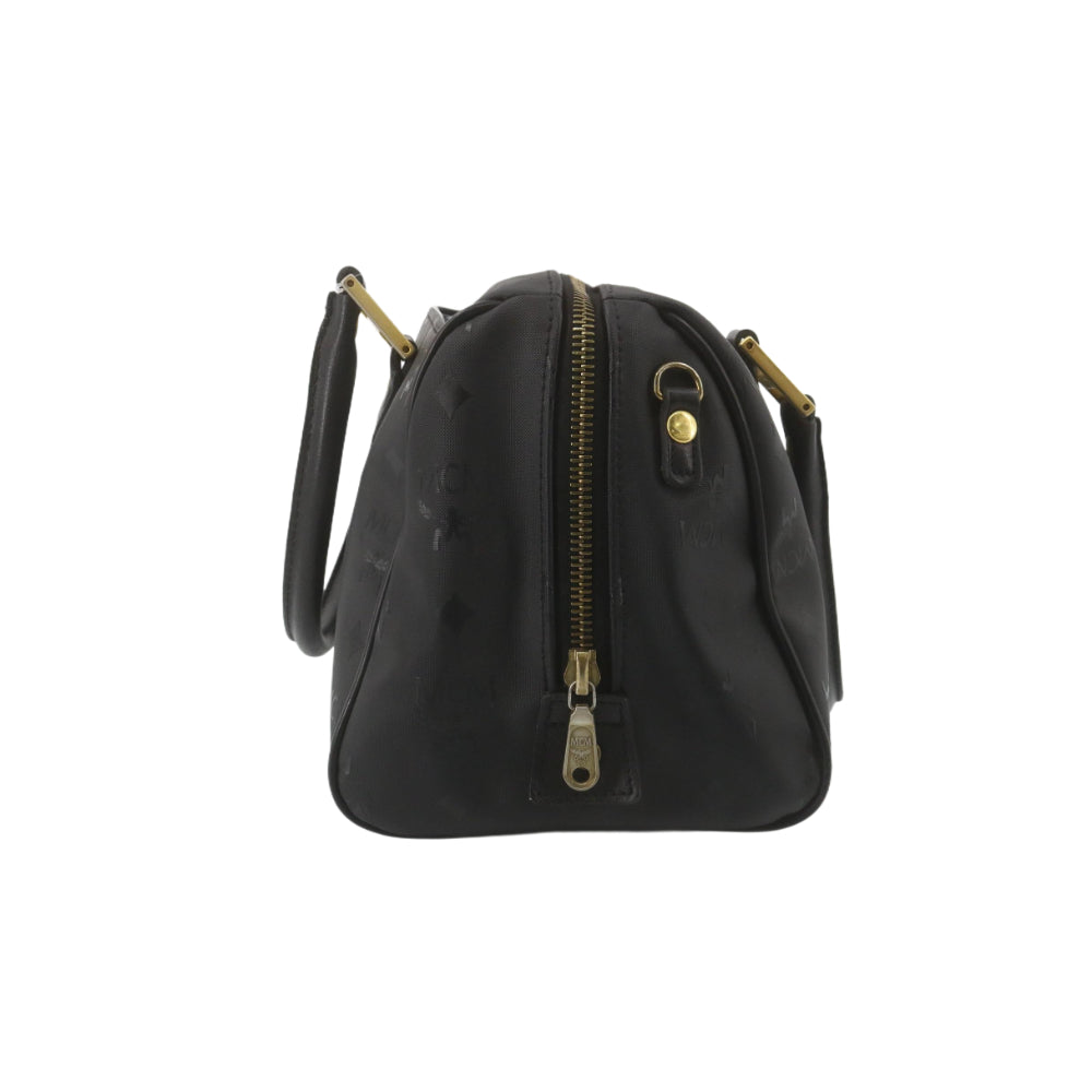 Black Visetos Boston Bag