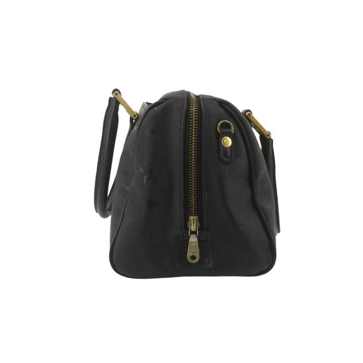Black Visetos Boston Bag