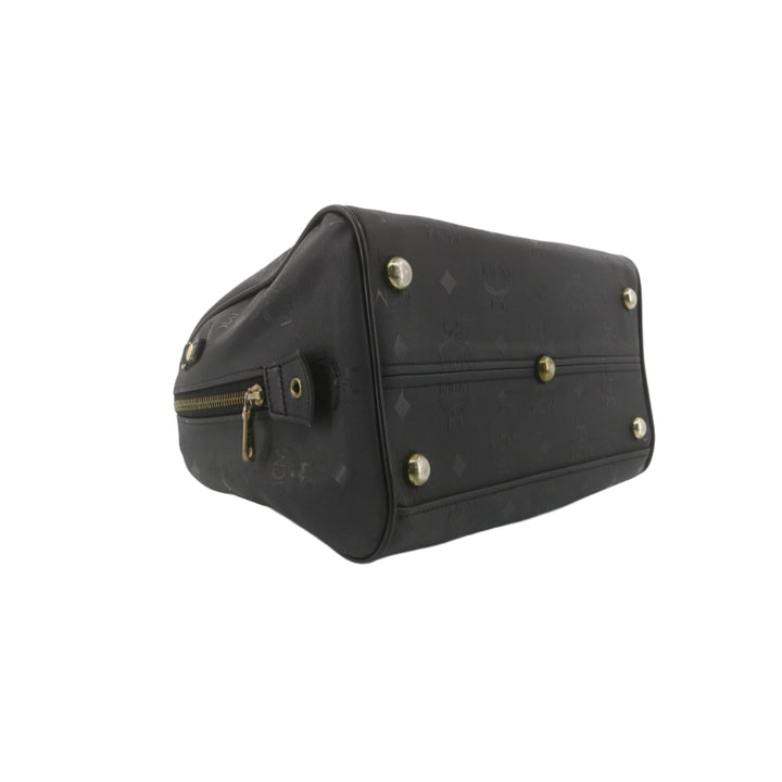 Black Visetos Boston Bag