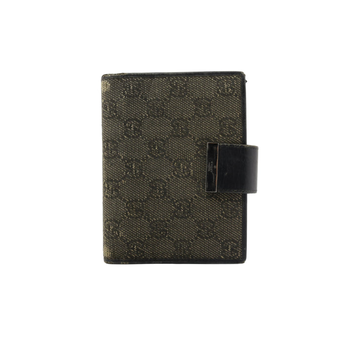 Black GG Canvas Notebook Cover