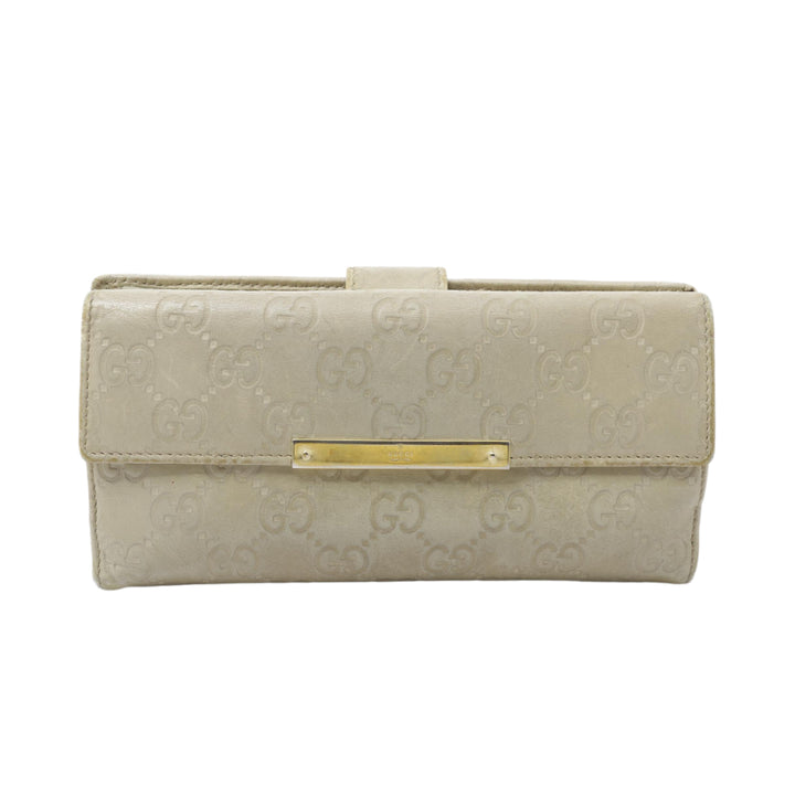 Beige Sima Long Wallet