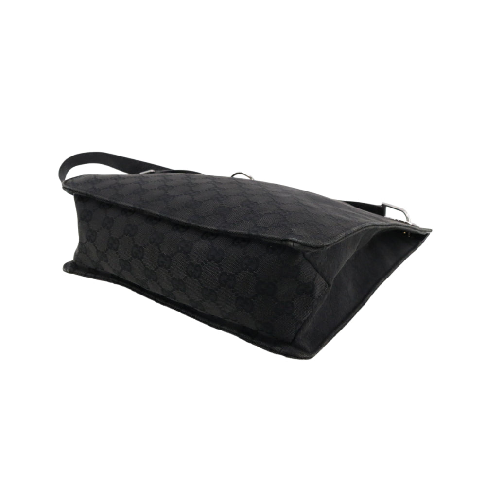 Black GG Canvas Shoulder Bag