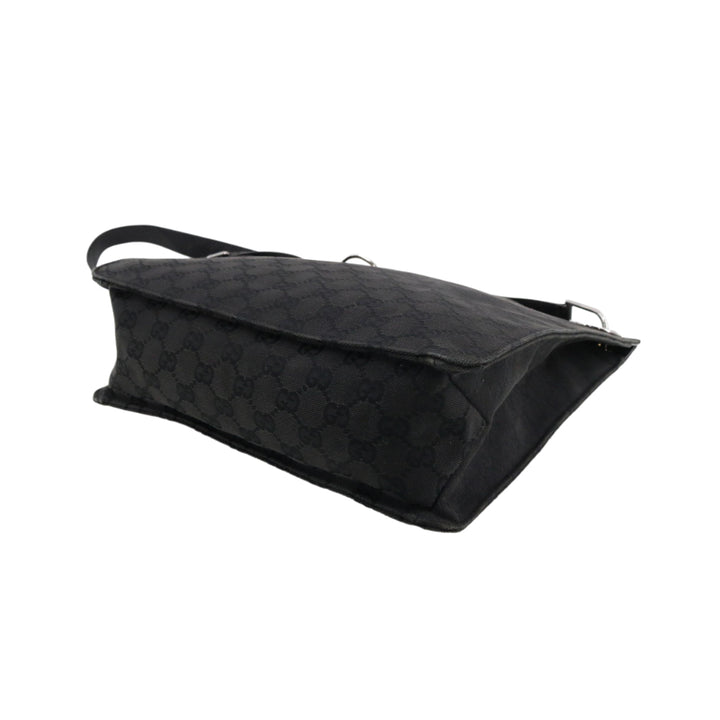 Black GG Canvas Shoulder Bag
