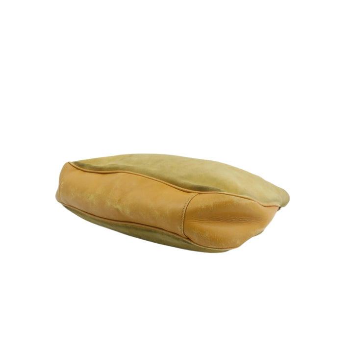 Beige Bamboo Handbag with Strap