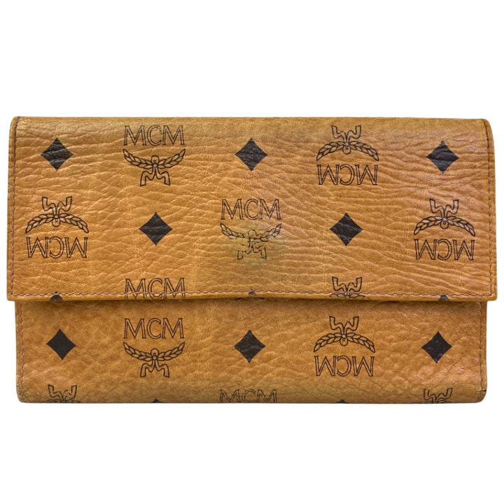 Brown Visetos Tri-Fold Wallet