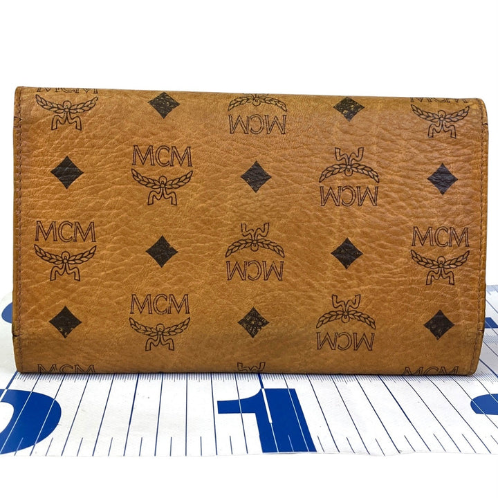Brown Visetos Tri-Fold Wallet