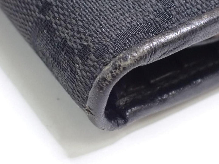 Black GG Canvas Long Wallet