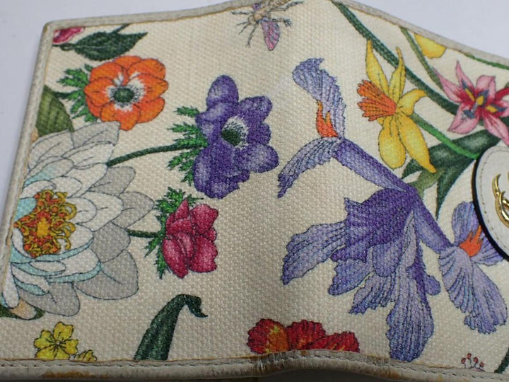 Yellow Floral Compact Wallet