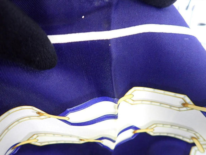 Navy Blue Silk Scarf