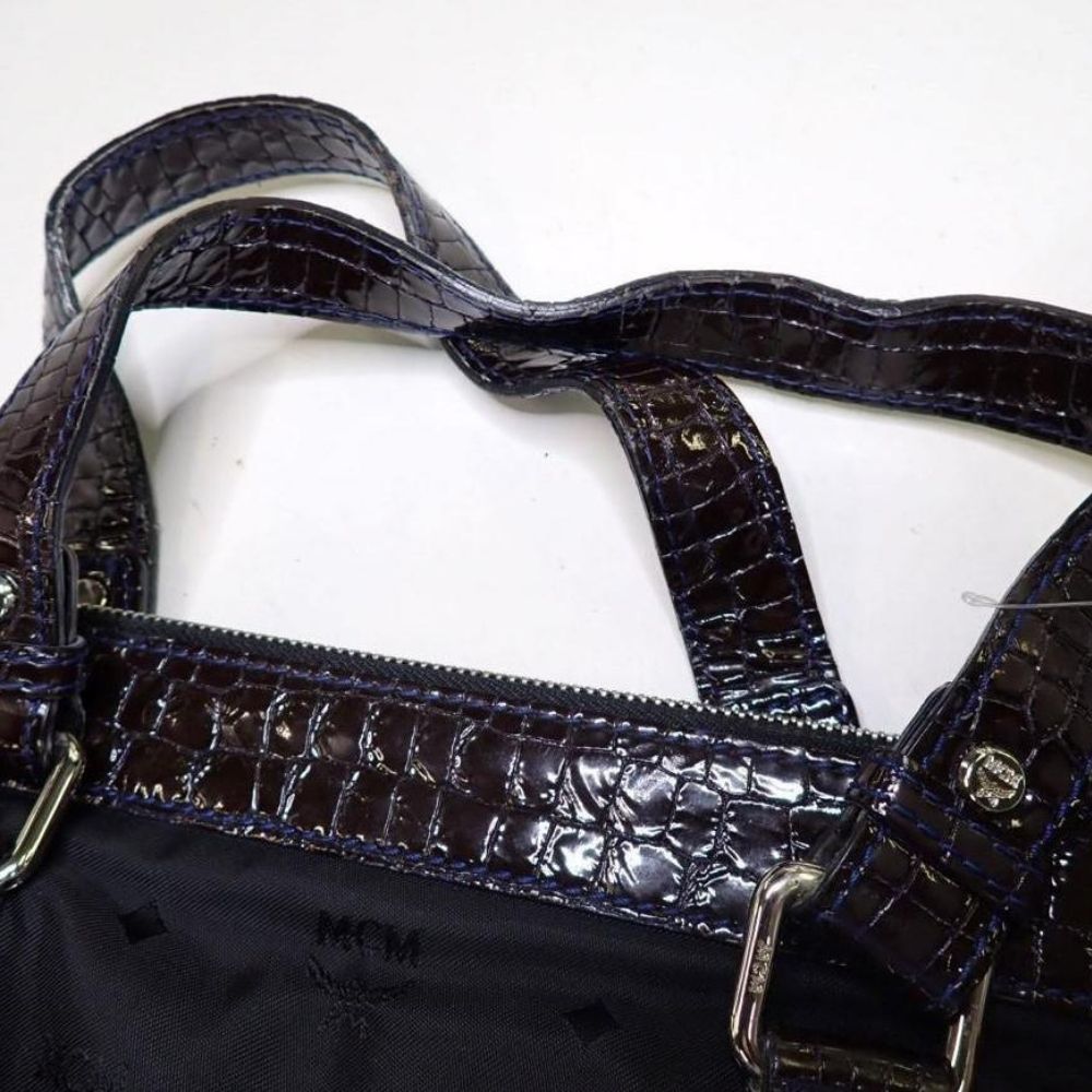 Black Visetos 2 Way Shoulder Bag
