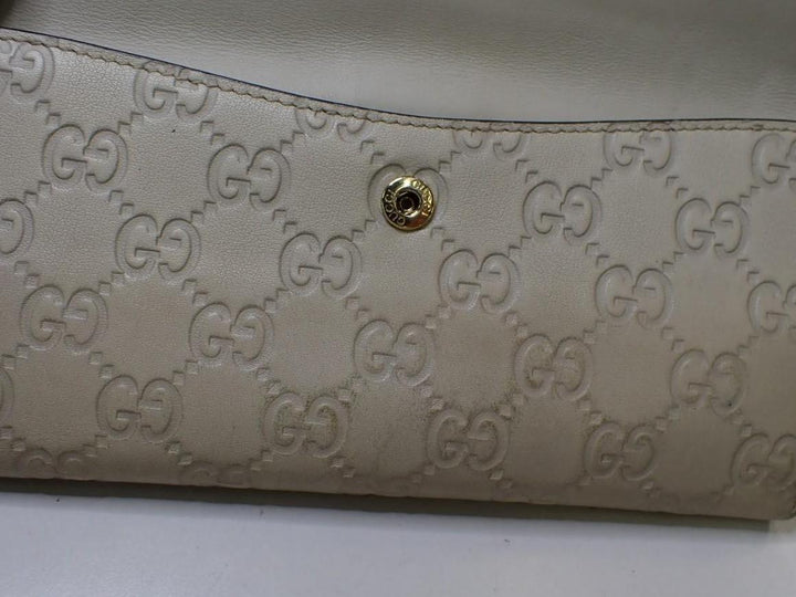 Beige Sima Long Wallet