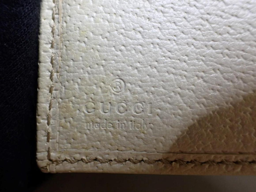 Beige GG Canvas Compact Wallet