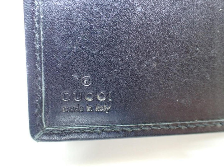 Black GG Canvas Compact Wallet