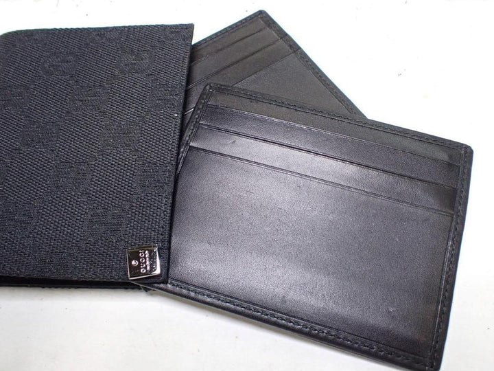 Black GG Canvas Card Case