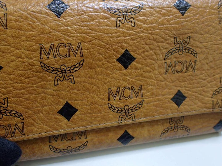 Brown Visetos Long Wallet