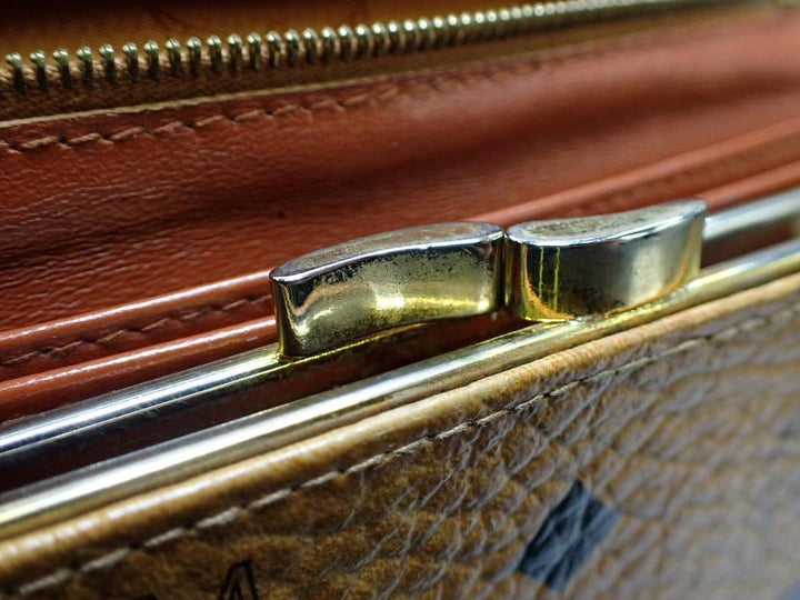 Brown Visetos Long Wallet