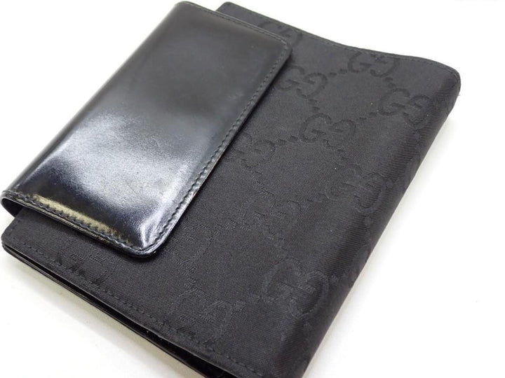 Black GG Canvas Notebook Cover