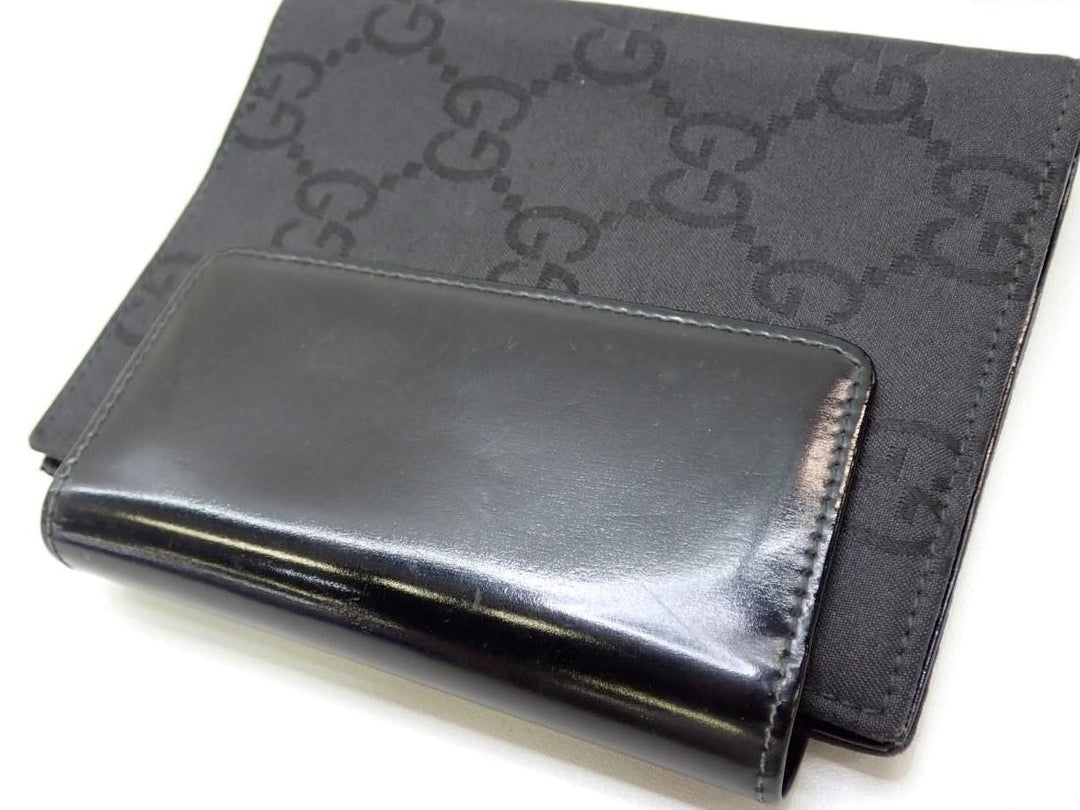 Black GG Canvas Notebook Cover