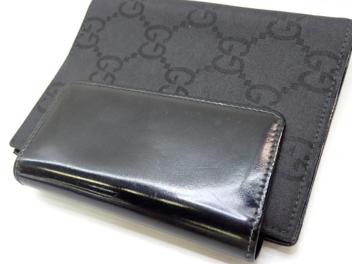 Black GG Canvas Notebook Cover