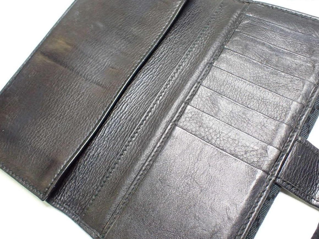 Black GG Canvas Long Wallet