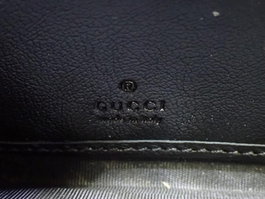 Black Double GG Zippy Wallet