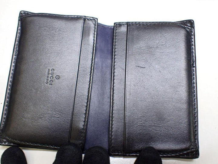 Black GG Canvas Card Case