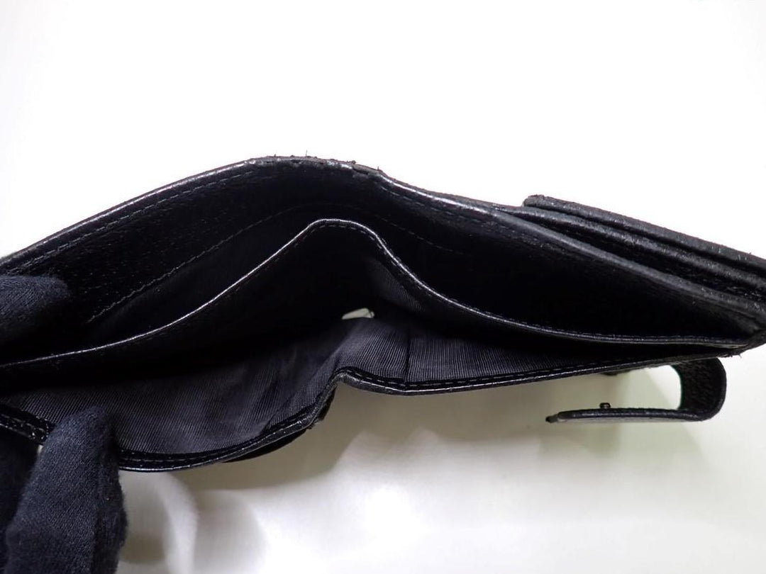 Black GG Canvas Compact Wallet