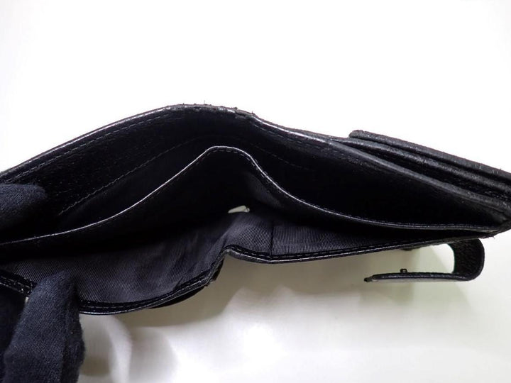 Black GG Canvas Compact Wallet