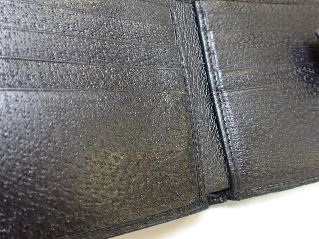 Black GG Canvas Compact Wallet
