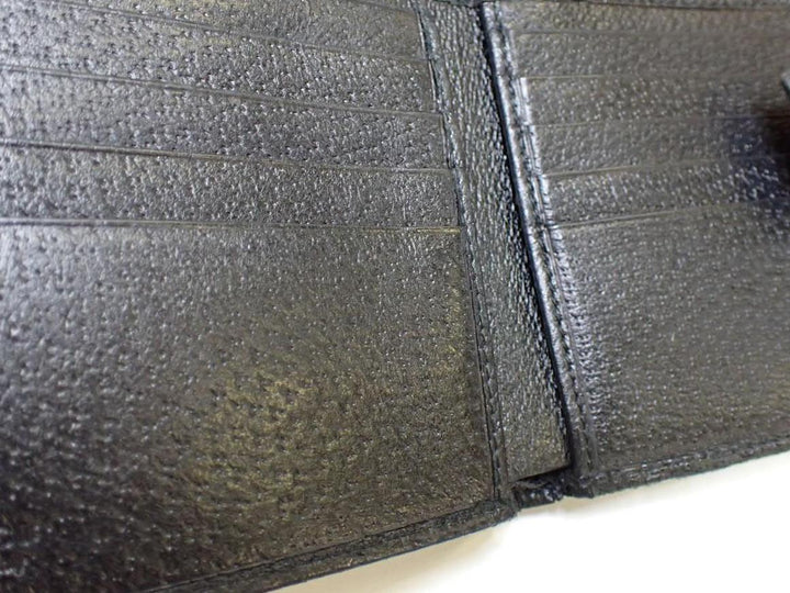 Black GG Canvas Compact Wallet
