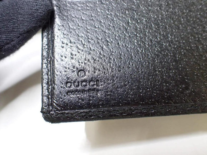 Black GG Canvas Compact Wallet